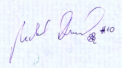 Podpis Michala Duska, vnovan Pengi